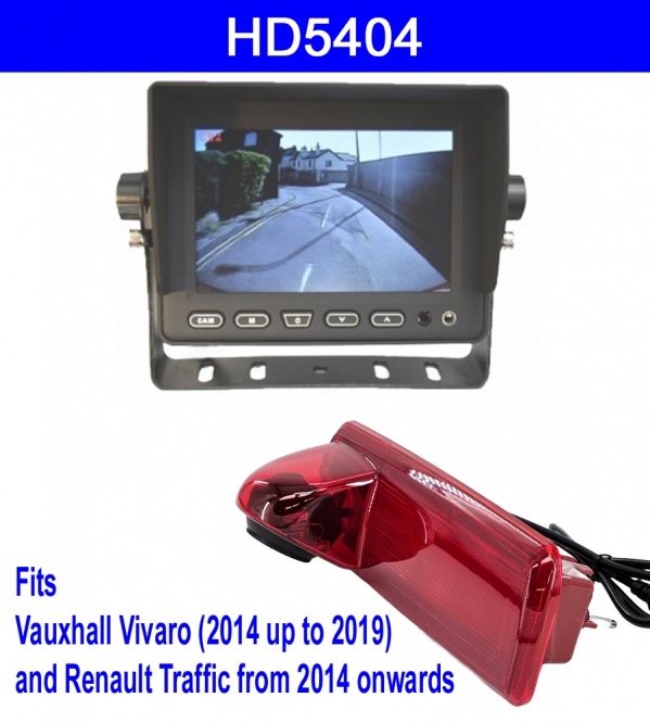 Vauxhall Vivaro brake light camera and 5 inch dash mount  monitor